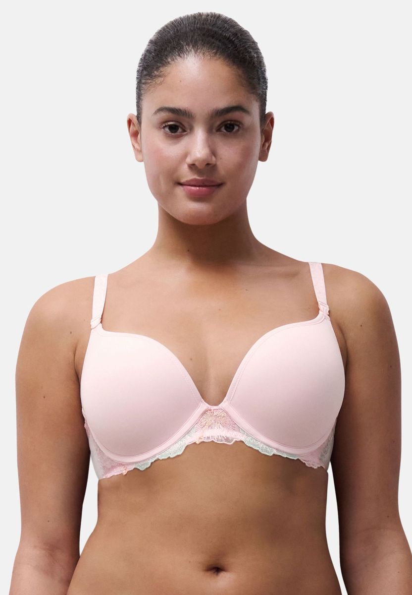 Push-Up BH mit floraler Spitzeborte