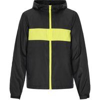 Herren Schwarze Kapuzen-Windjacke