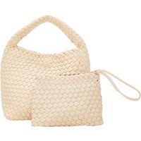 Dreimaster Handtasche Frauen Wollweiß