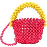 Mymo Handtasche Frauen Pink Gelb Mehrfarbig
