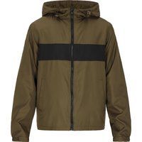 Herren Windbreaker Jacke mit Kapuze und Streifen