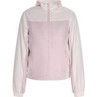 Zweifarbige Windjacke mit Kapuze