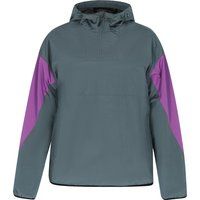 Colorblock Anorak Jacke mit halbem Reißverschluss