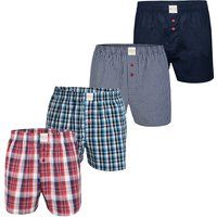 Klassische Web-Boxershorts im Viererpack