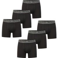 Herren Schwarze Jersey Boxershorts 6er-Pack