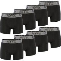 Herren Retro Boxershorts Schwarz 8er-Pack