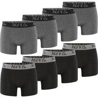 Herren Retro Boxershorts Schwarz 8er-Pack