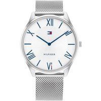 Silberne Edelstahl-Mesh-Uhr
