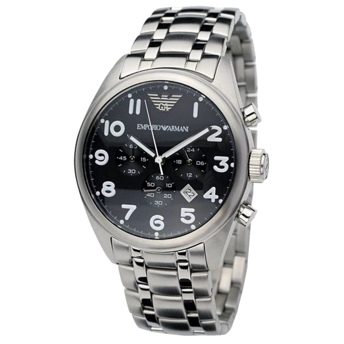 Herren-Chronographen-Uhr mit Lederarmband