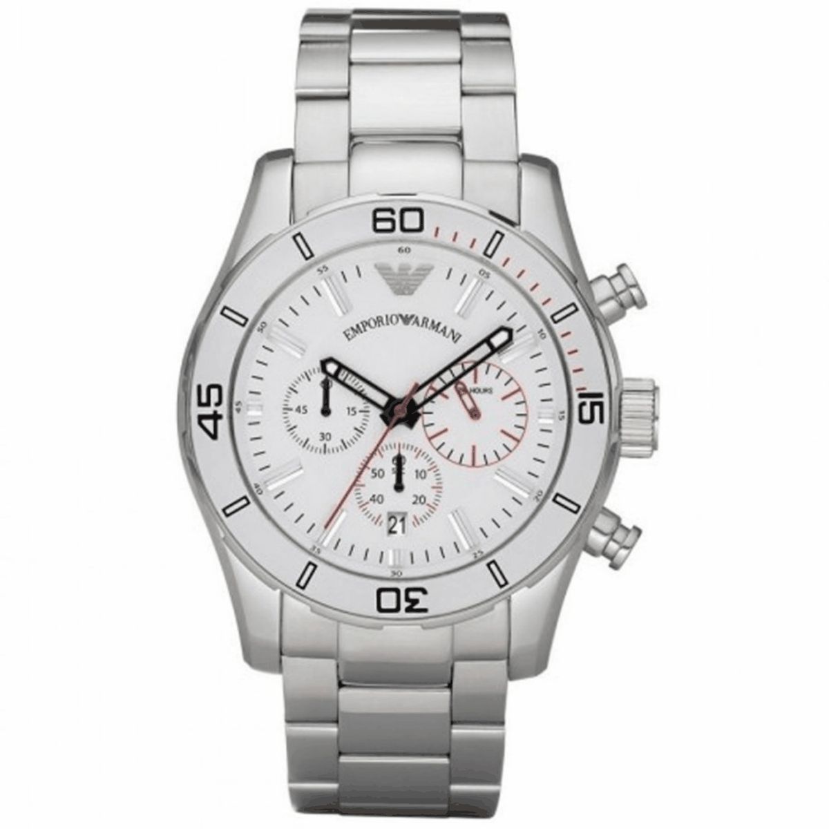 Herren-Chronographen-Uhr mit Lederarmband