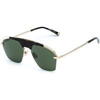Aviator Sonnenbrille mit Lederdetail