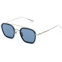 Quadratische Pilotenbrille mit blauen Gläsern