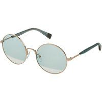 Runde Sonnenbrille mit gemusterten Bügeln