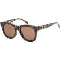 Gemusterte Sonnenbrille mit quadratischem Rahmen