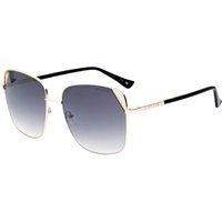 Übergroße Metall Sonnenbrille mit Farbverlaufsgläsern