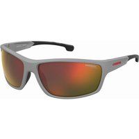 Herren-Eckige Sonnenbrille mit roter Linse