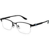 Rechteckige Titanbrille mit Halbrand