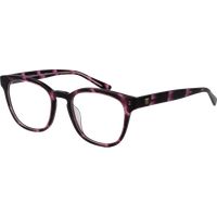 Rechteckige Vollrandbrille Lila Muster
