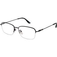 Rechteckige Titanbrille mit Halbrand