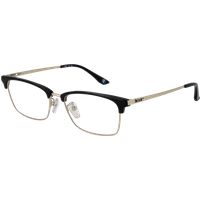 Browline-Brillengläser in Schwarz und Gold