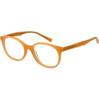 Runde Orangefarbene Acetatbrille Vollrand