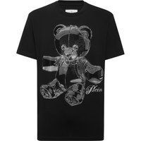 T-Shirt mit Strass Teddybär Grafik