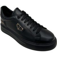 Leder Low-Top Plateau-Sneakers