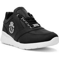 Weiße Leder-Sneakers mit Wappenakzent