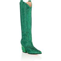 Kniehohe Westernstiefel mit Schmucksteinen