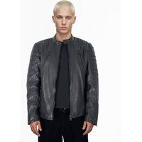 Moderne Lederjacke mit Paneelen