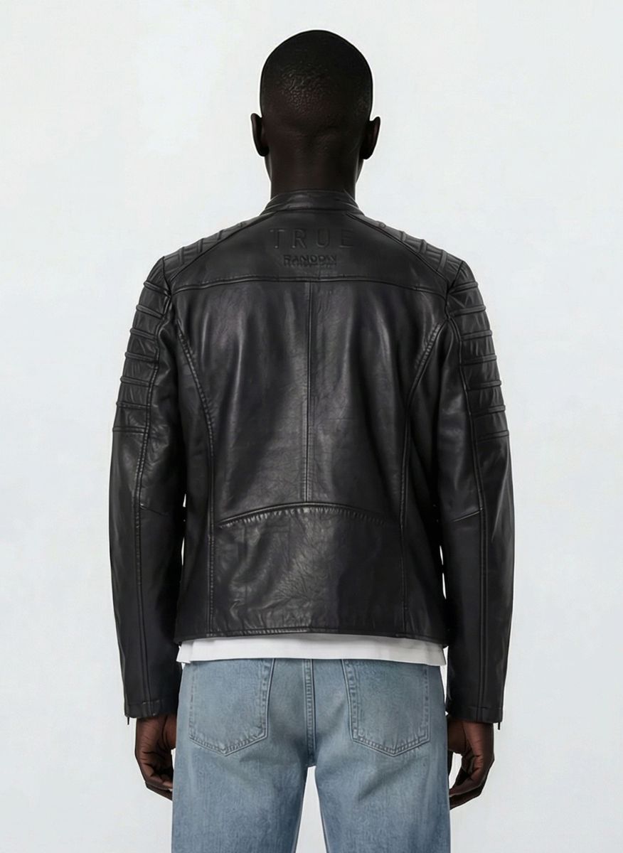 Schmale Bikerjacke mit Steppungen