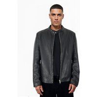 Moderne Lederjacke mit Reißverschluss