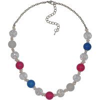 Auffällige Perlenkette mit Charme-Kette