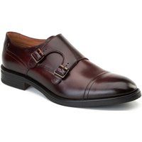 Base London Taper Leder Herren Bordo Doppel-Monk-Schuhe