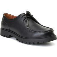 Base London Carbon Leder Herren Schwarz Mokassin Schuhe
