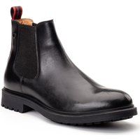 Base London Roebuck Leder Herren Stiefel Schwarz