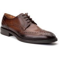 Base London Herren Braun Brogues Schuhe aus Leder mit Tasche