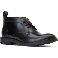 Base London Lincoln Herren Schwarze Leder Knöchelstiefel