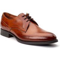 Base London Edison Leder Herren Schnürschuhe In Verbrannter Tan-farbe