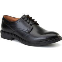 Base London Durham Leder Herren Schnürschuhe Schwarz