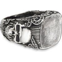 Oxidierter Sterlingsilber Totenkopfring