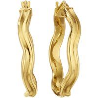 Gewellte Goldene Creolen