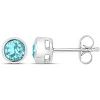 Blaue Apatit Ohrstecker Silber