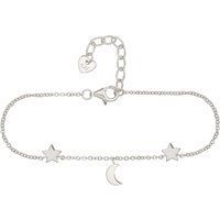 Mond und Sterne Sterling Silber Armband