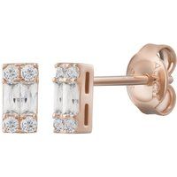 Roségold Baguette Zirkonia Ohrstecker