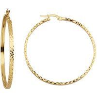 Diamantgeschnittene goldene Creolen
