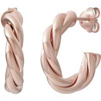 Gedrehte Creolen in Roségold