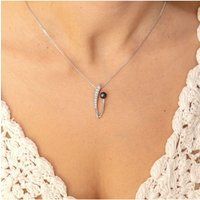 Sterling Silber Anhänger mit schwarzer Perle