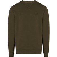 Klassischer Rundhals-Pullover Olivgrün