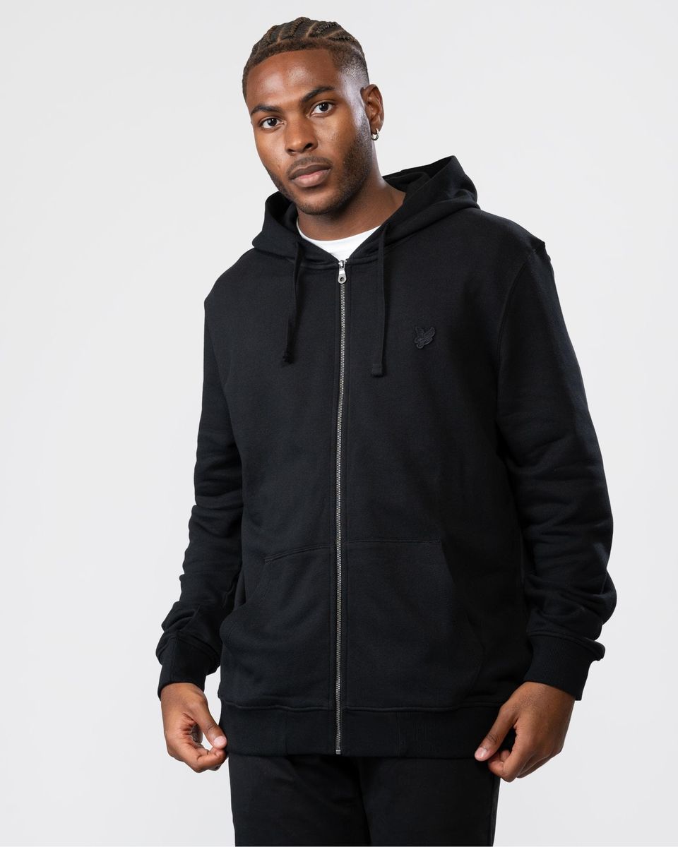 Klassischer Kapuzenpullover mit Reißverschluss und Logo